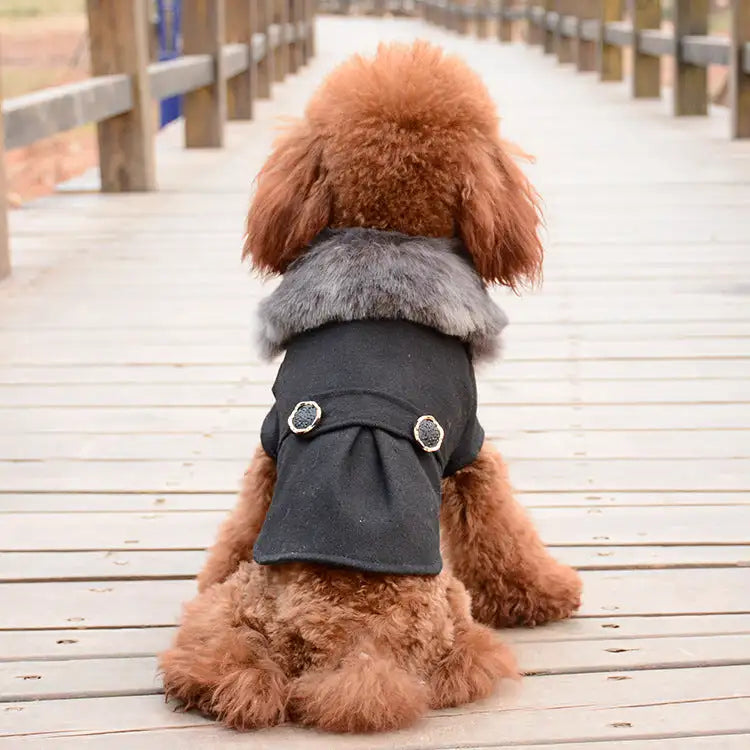 Pet Products Bipedal Solid Color Dog Autumn Winter Coat - Lootquake