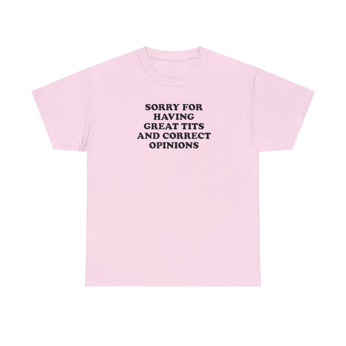 SORRY FOR HAVING GREAT TITS AND CORRECT OPINIONS T-SHIRT