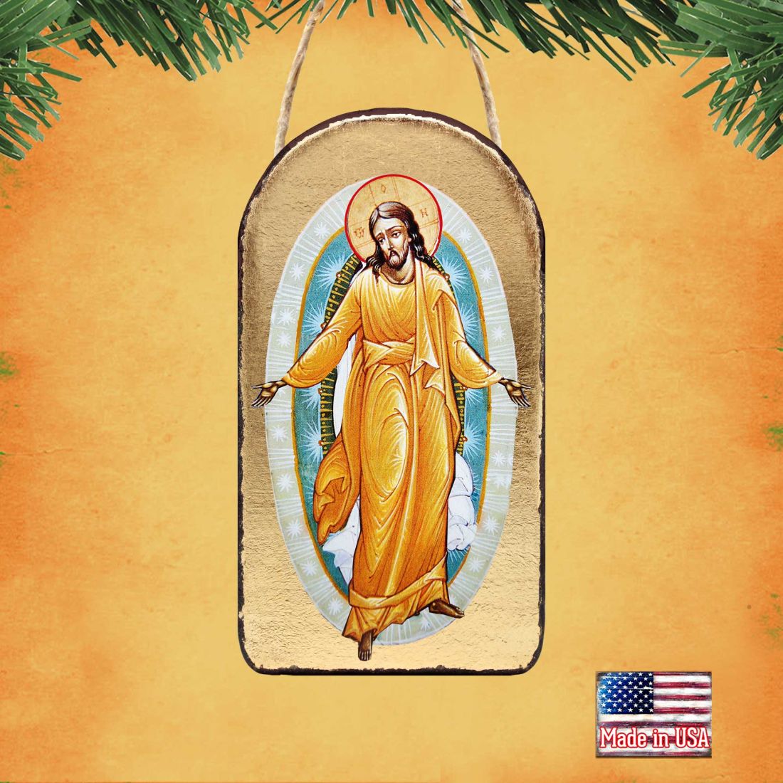 Resurrection Religious Christian Sacred Icon Ornament - Inspirational Icon Decor - 87059