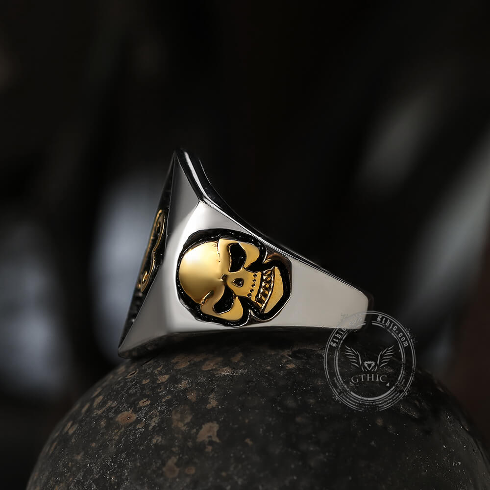 13 Anillo de calavera de acero inoxidable