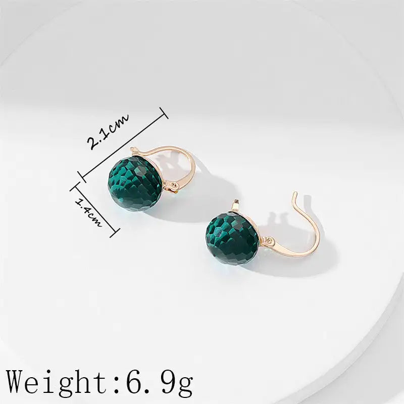 European And American Stylish Round Crystal Ear Clips Women - Lootquake