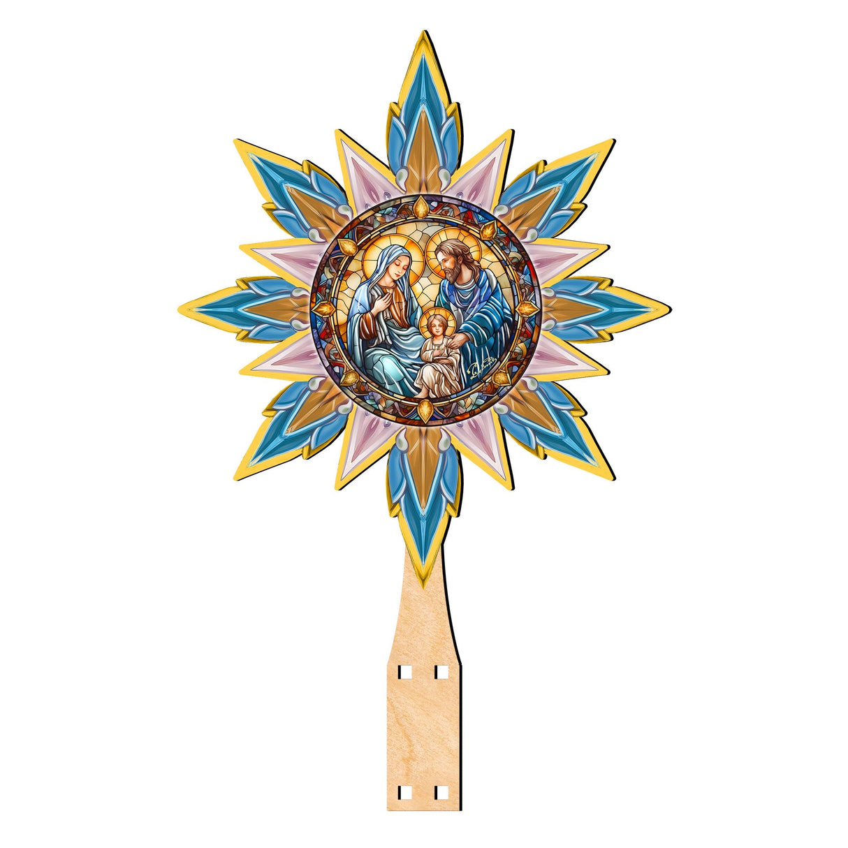 Estrella de la Natividad de madera para la punta del árbol, de G. Debrekht - Decoración navideña - 89505