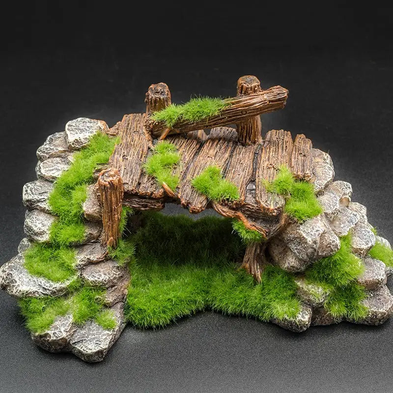Flocking resin aquarium made of landscape stone decoration - Lootquake
