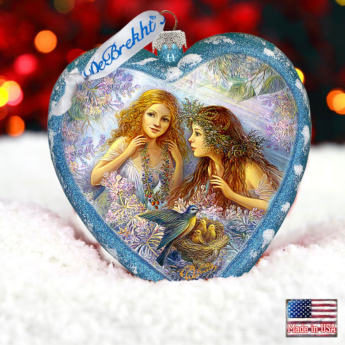 Adorno de cristal "Amistad de jardín", edición limitada, de Strelkina, G. DeBrekht - Decoración navideña - 738-091-ST