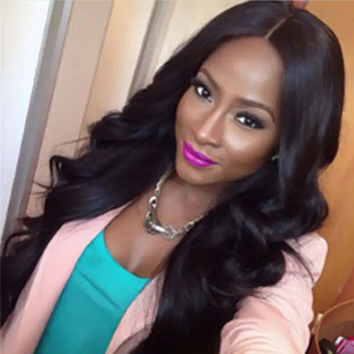 Black mid-length long curly hair ladies hood - Lootquake