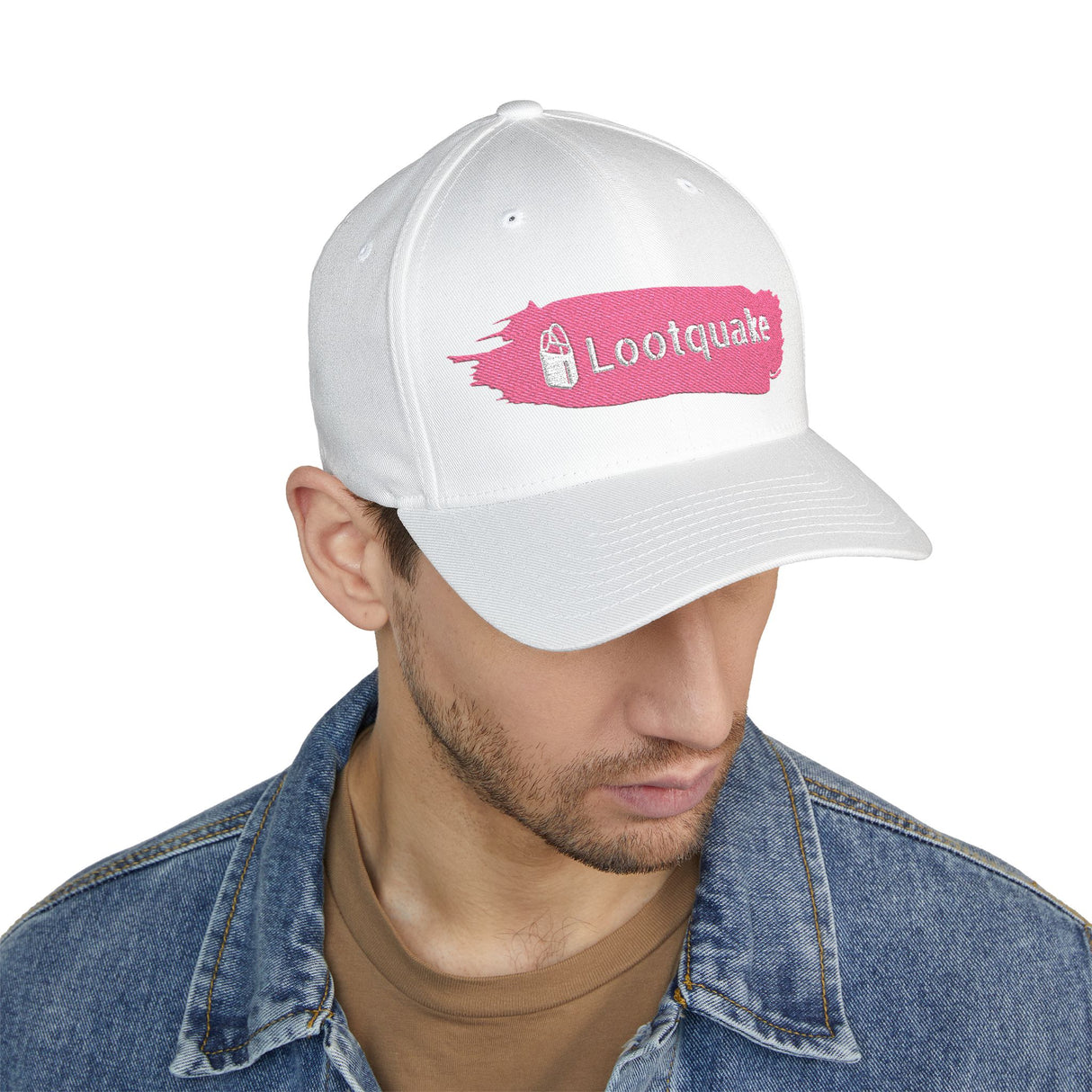 Embroidered Cap with Pink Lootquake Logo