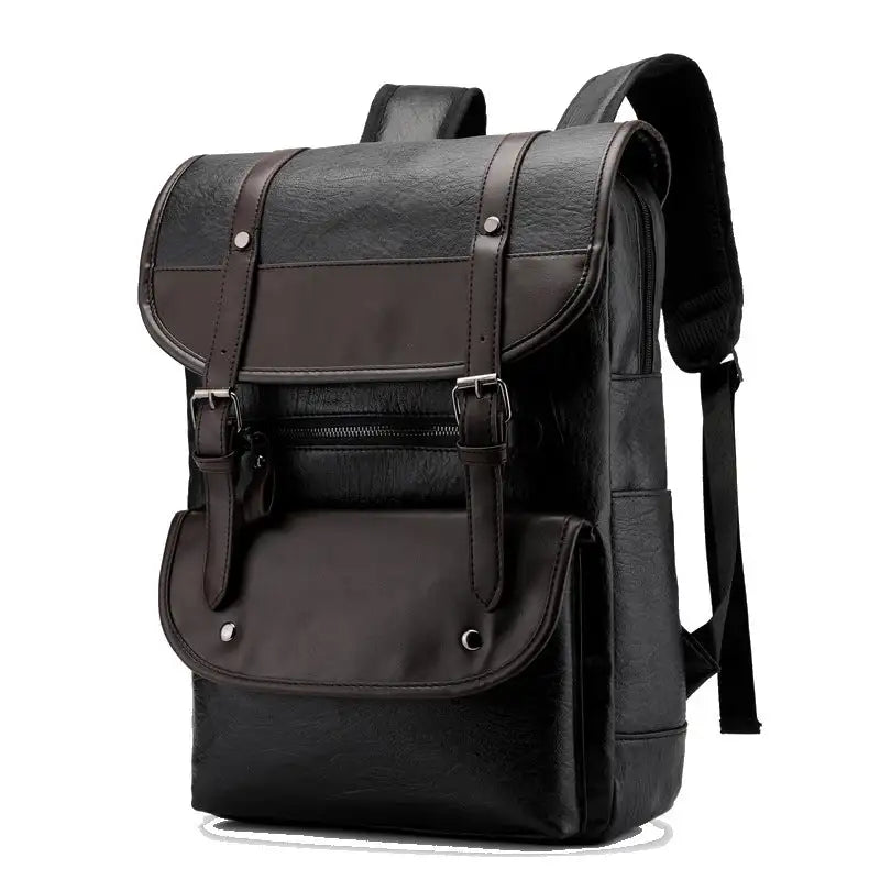 New PU waterproof backpack student computer bag - Lootquake