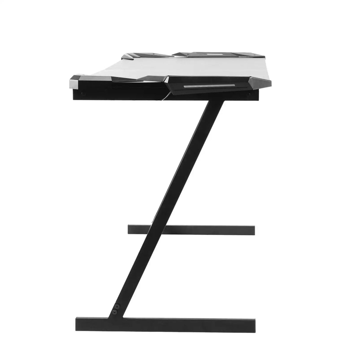 Z Shaped Large Computer Table PC Gaming Desk with RGB LED Light Home Furniture Gaming Supplies - Lootquake