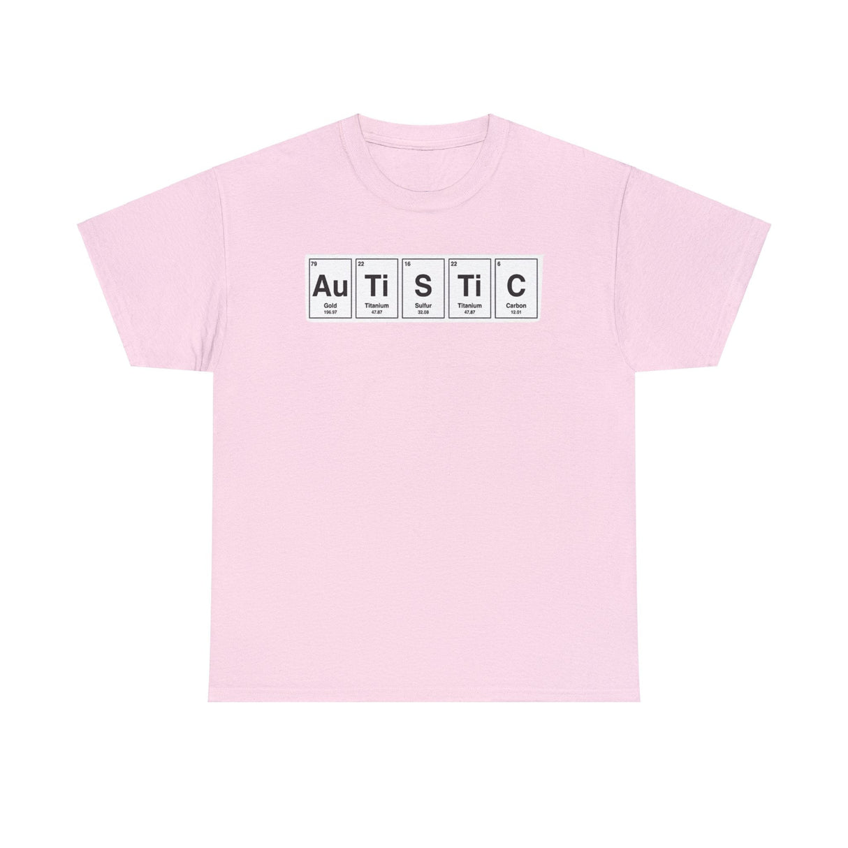 Camiseta clásica para hombre con la tabla periódica autista