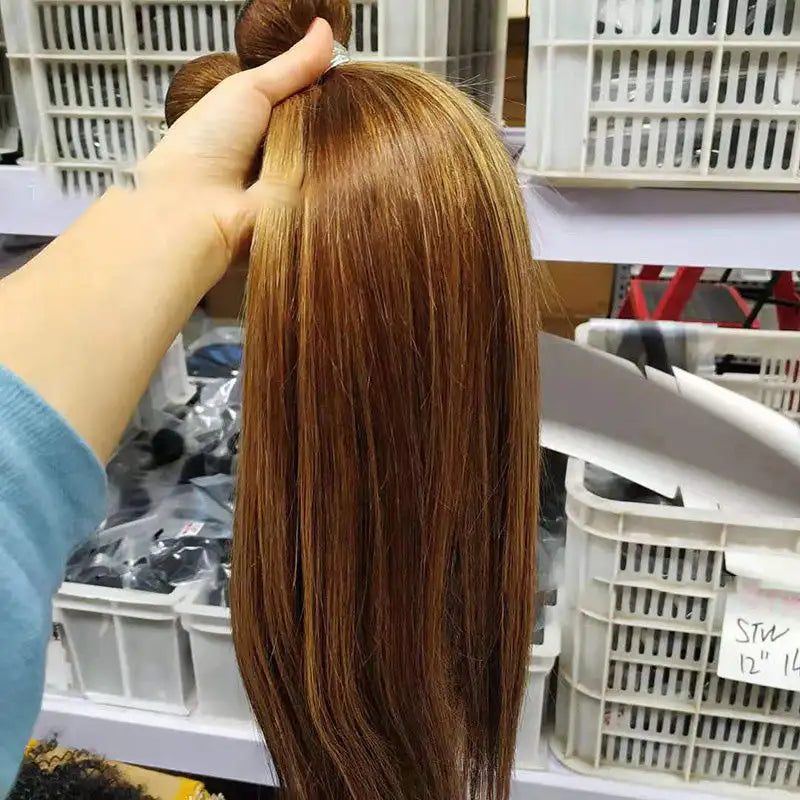 Highlight bundles with closure straight brazilian human hair - Lootquake