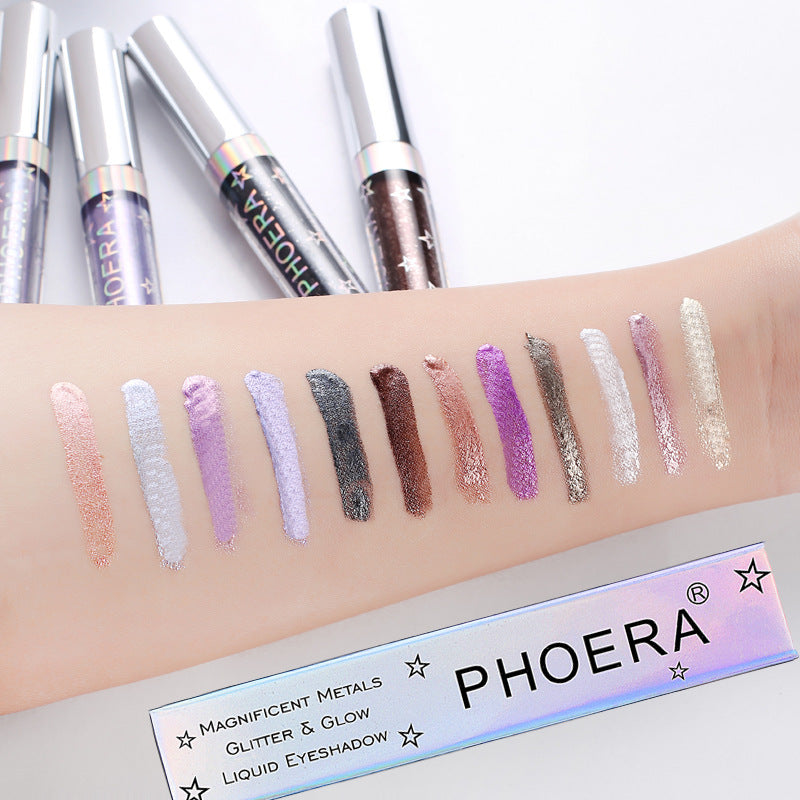 PHOERA Magnificent Metals Glitter and Glow Liquid Eyeshadow 12 Colors - Lootquake