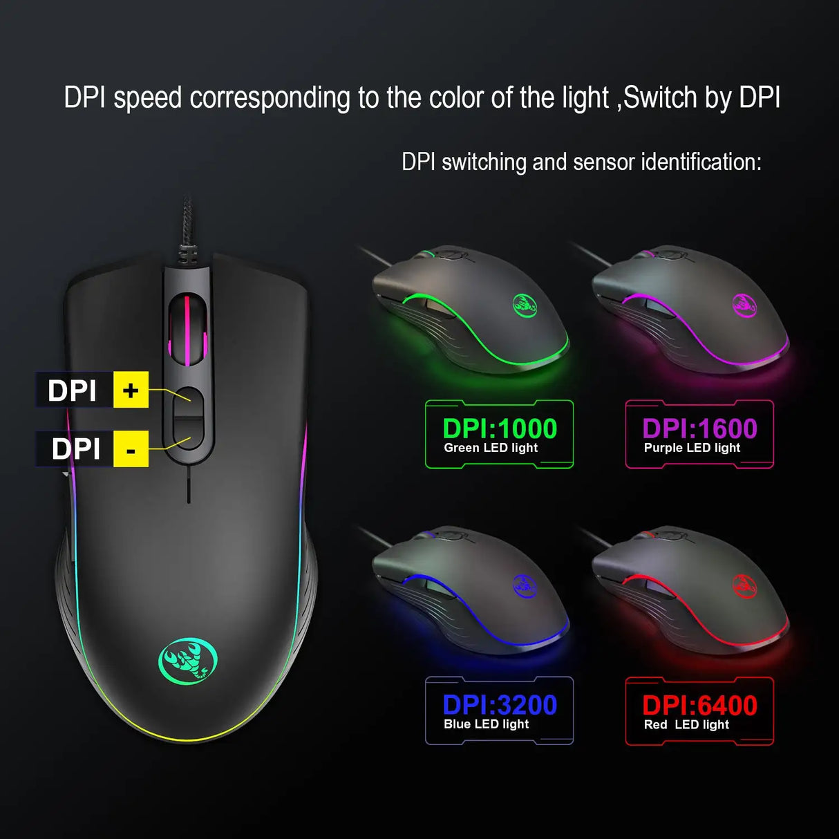 Glowing Gaming Mouse Gaming Wired Mouse - Lootquake