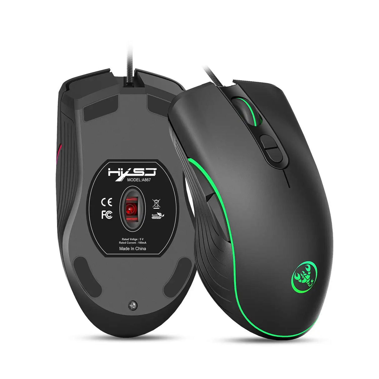 Glowing Gaming Mouse Gaming Wired Mouse - Lootquake