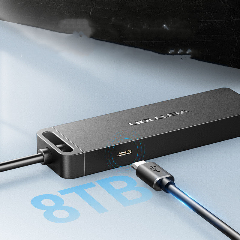 CHM Series USB 2.0 Hub with Micro USB Power Supply, Black, 0.5M