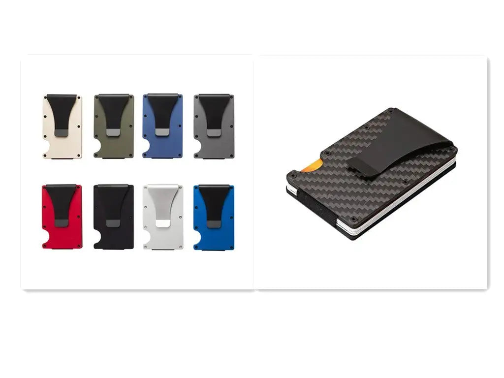 Durable Carbon Fiber Wallet for Men and Women, Aluminum Alloy Card Holder & Money Clip - Lootquake