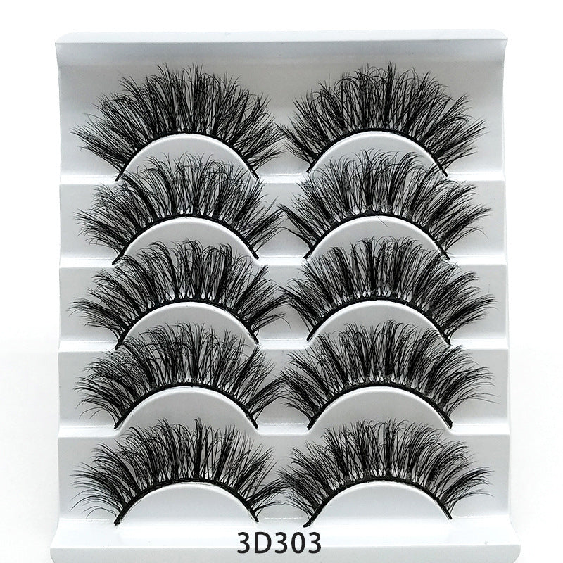 3D Mink False Eyelashes Set: 5 Pairs