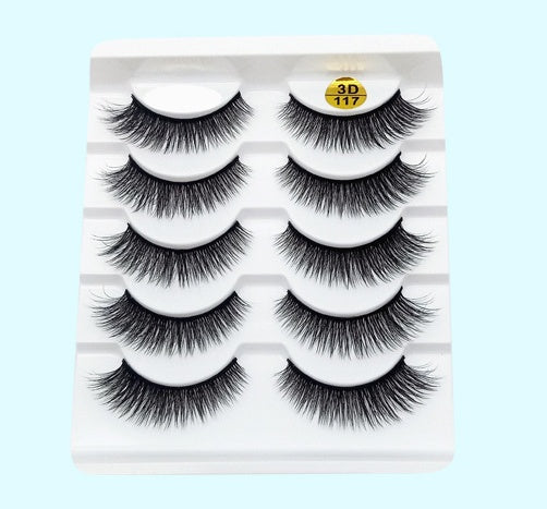 3D Mink False Eyelashes Set: 5 Pairs