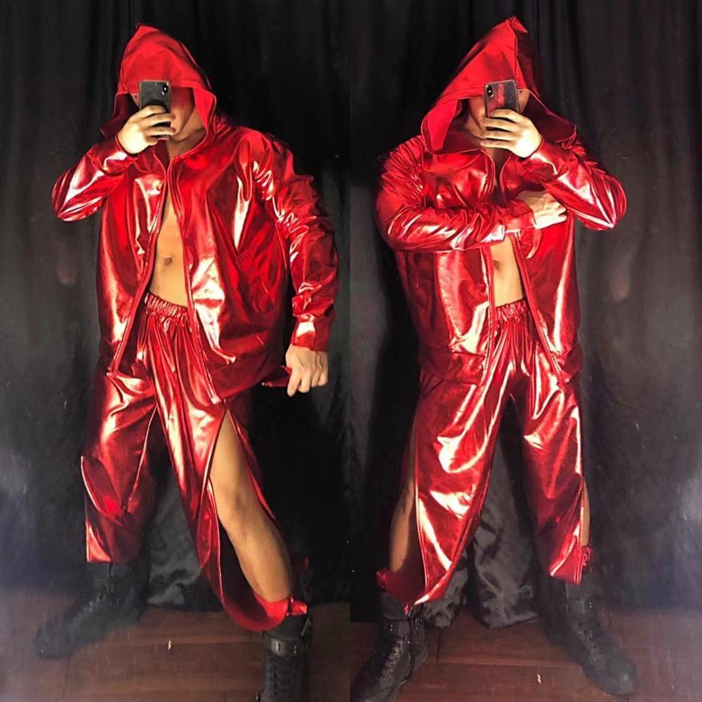 The New Muscle Man Nightclub New Year Party Mirror Hip Hop Suit - Lootquake