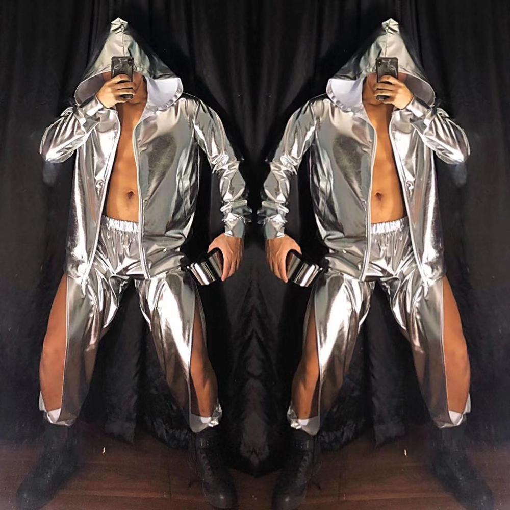The New Muscle Man Nightclub New Year Party Mirror Hip Hop Suit - Lootquake