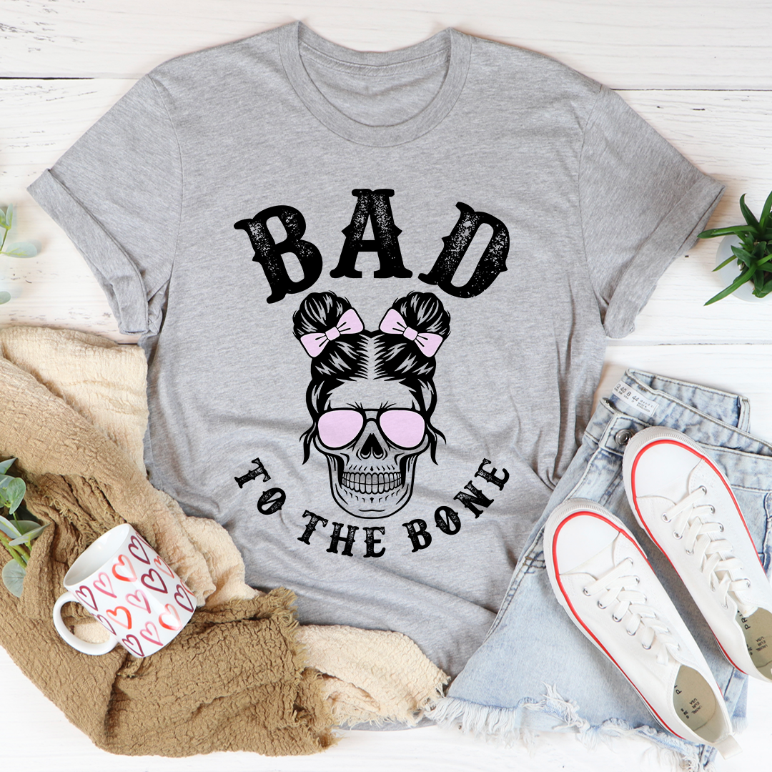Camiseta con calavera linda de Bad To The Bone