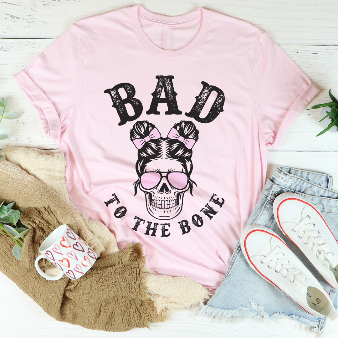 Camiseta con calavera linda de Bad To The Bone