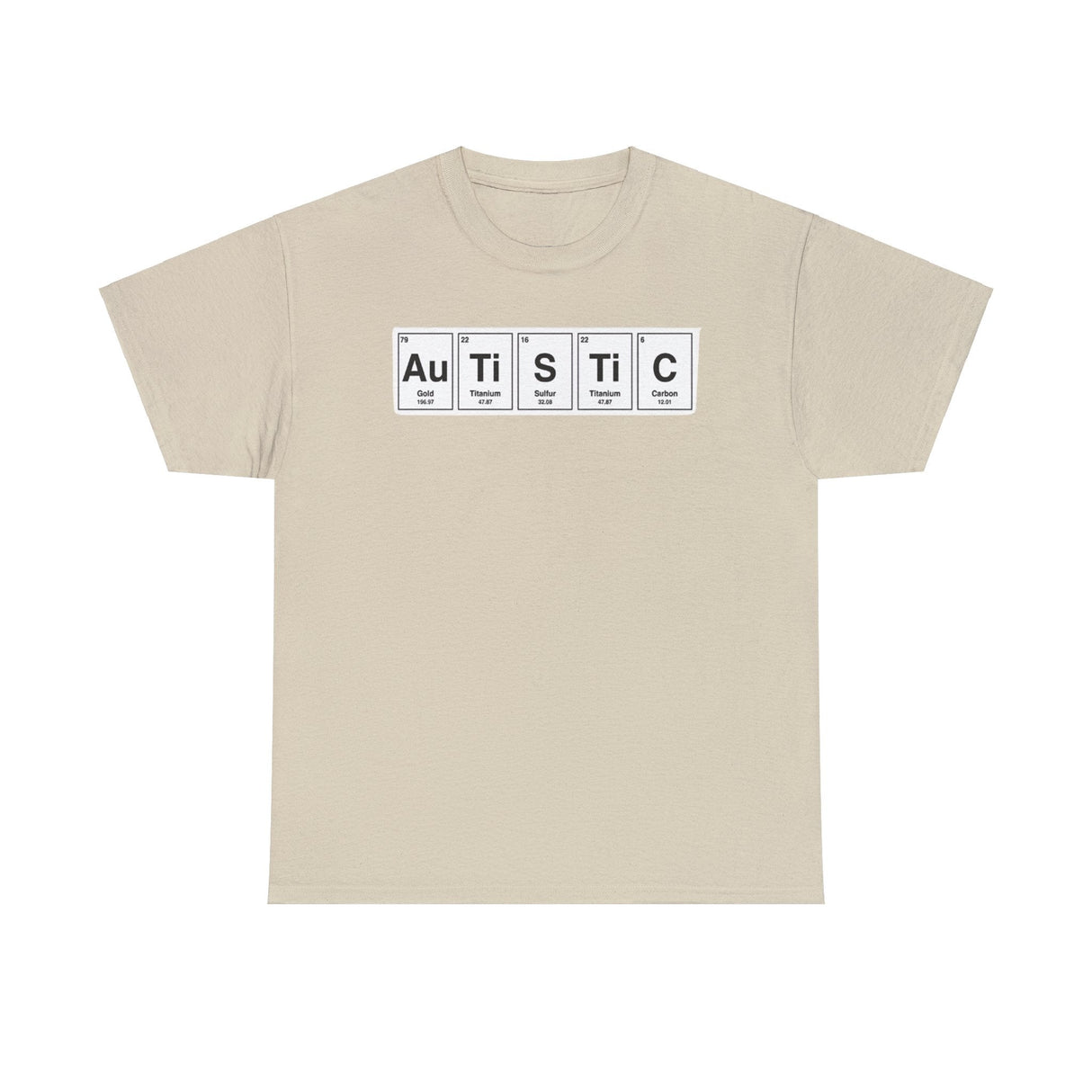 Camiseta clásica para hombre con la tabla periódica autista