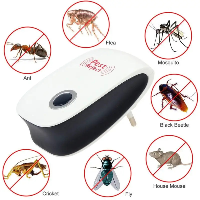 Electronic Ultrasonic Healthy Rechargeble Anti Mosquito Insect Pest Reject Mouse Repellent Repeller Practical Home EUUS Plug - Lootquake