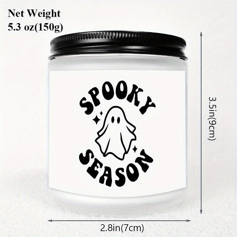 1Pc Halloween Scented Candle 5.3Oz Soybean Wax Spooky Gift Idea For Women Men Mom Dad Grandma Friend Coworker Nurse Teacher Mentor Dentist Worker Pastor Boss Manager Autumn Harvest Festival Thanksgiving Unique Funny Special T