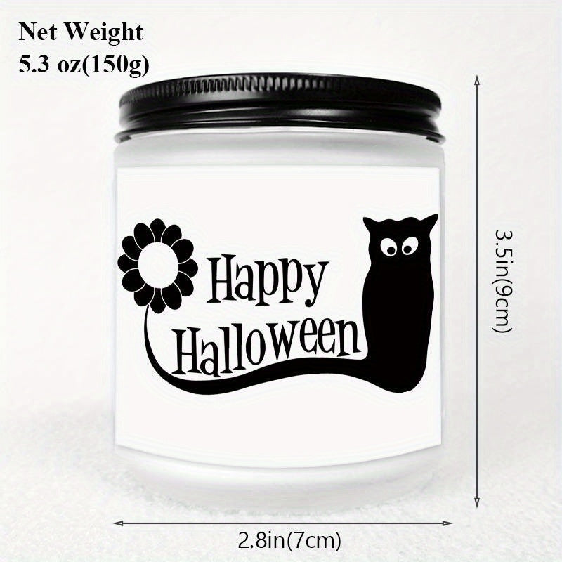 1Pc Halloween Scented Candle 5. 3Oz Soybean Wax Spooky Gift Idea For Women Men Mom Dad Grandma Friend Coworker Nurse Teacher Mentor Dentist Worker Pastor Boss Manager Autumn Harvest Festival Thanksgiving Unique Funny Special