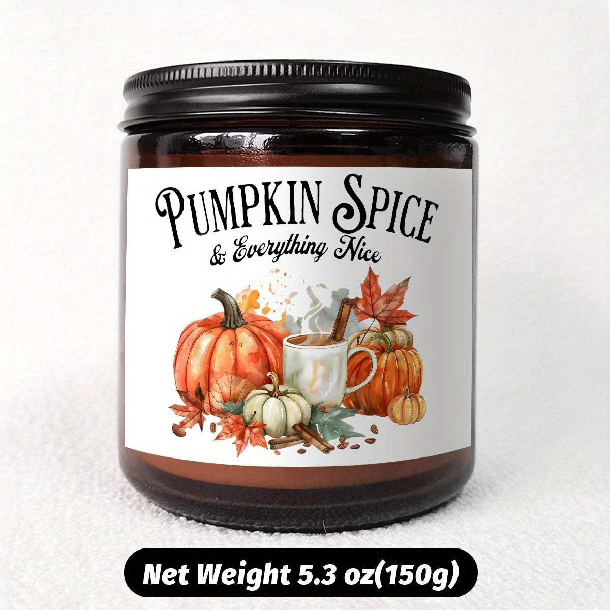 Hello Autumn Scented Candle Fall Themed Orange Terracotta Burnt Rustic Farmhouse September October Harvest Thanksgiving Day Decoration Gift Idea for Home Women Woman Hostess Men Friends Her Mom Wife Grandma Cute Item E