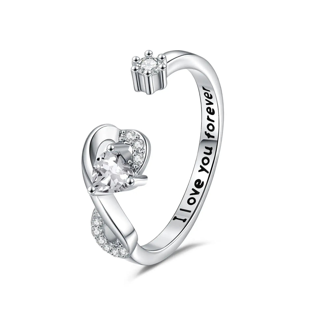 Heart-shaped Birthstone Women's Ring Fashion - Lootquake