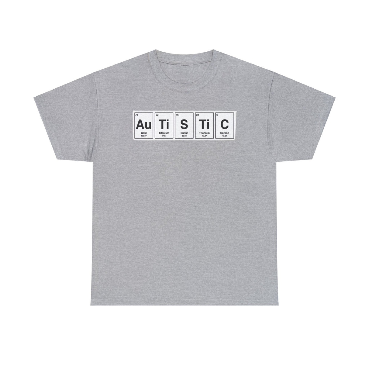 Camiseta clásica para hombre con la tabla periódica autista