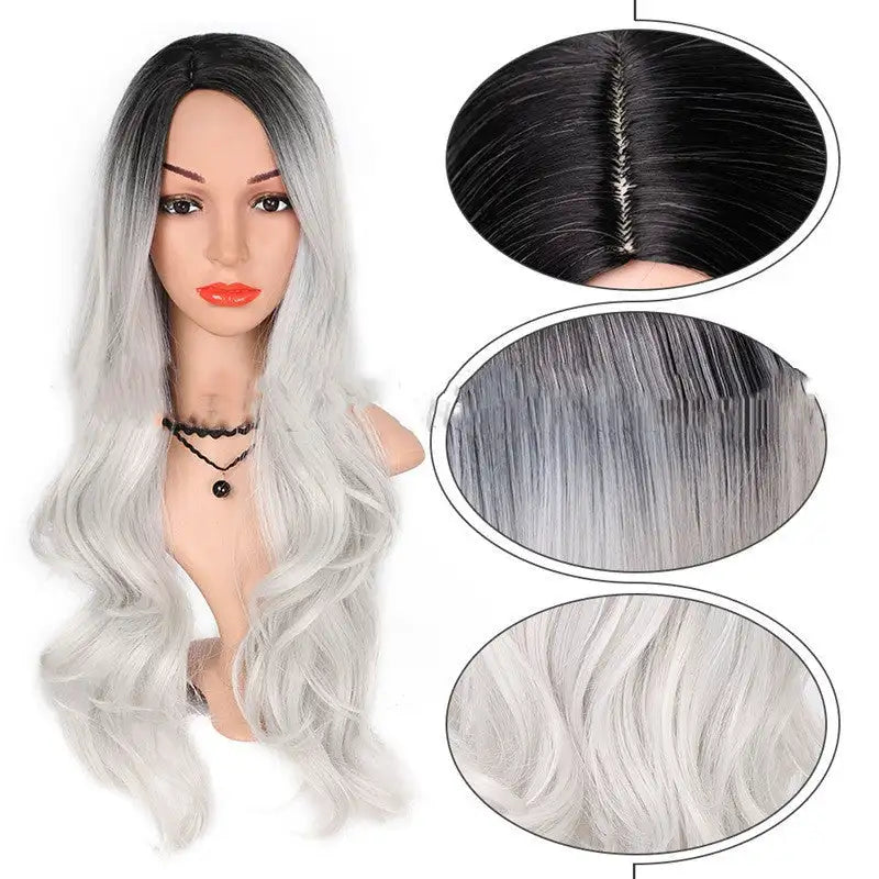 Wig foreign trade wig female gradient chemical fiber wig wig - Lootquake