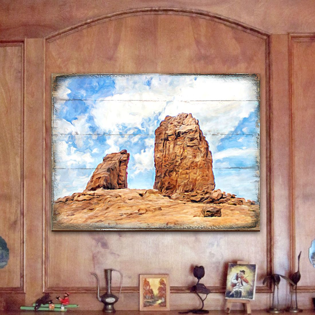 Arte mural de madera con paisaje de los cañones de Hogge de Nature Wonders - Decoración de vida silvestre - 95276B