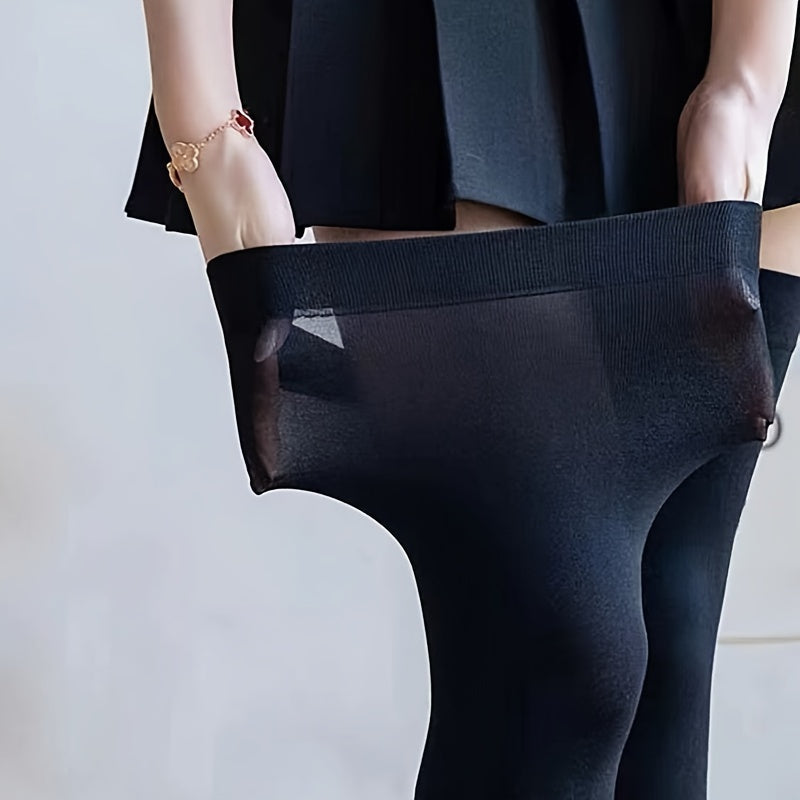 Elastic Solid Thigh High Socks, Japanese Style Over The Knee Socks, Women's Stockings & Hosiery