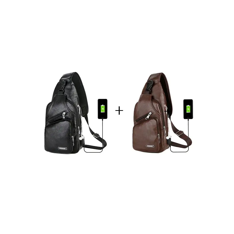 USB Portable Charging Chest Bag Messenger Bag - Lootquake