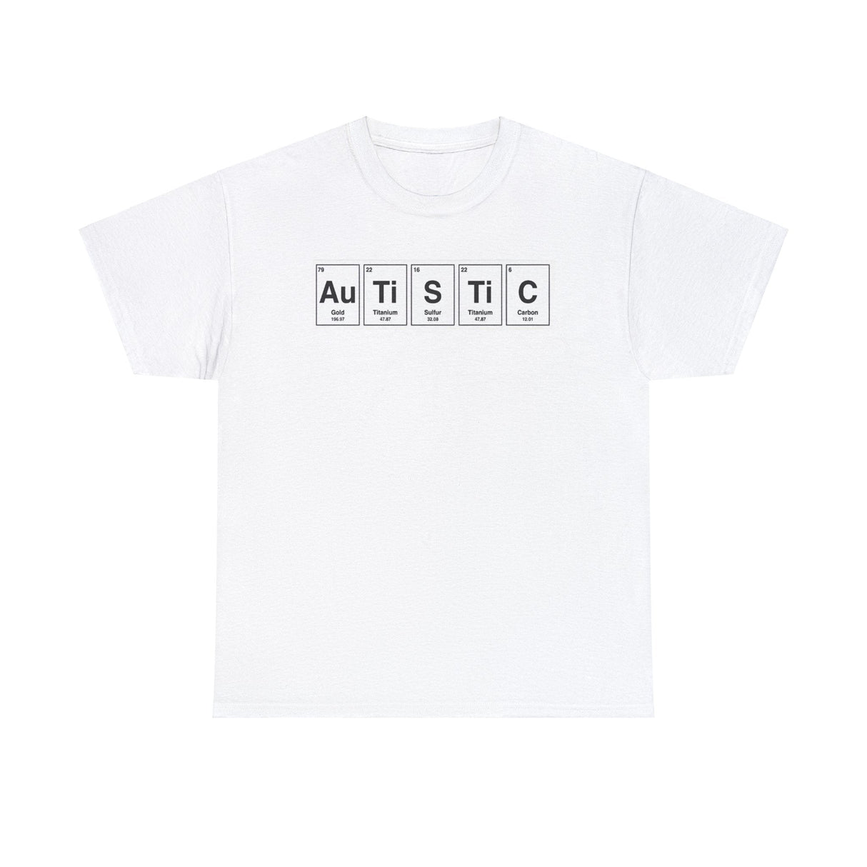 Camiseta clásica para hombre con la tabla periódica autista