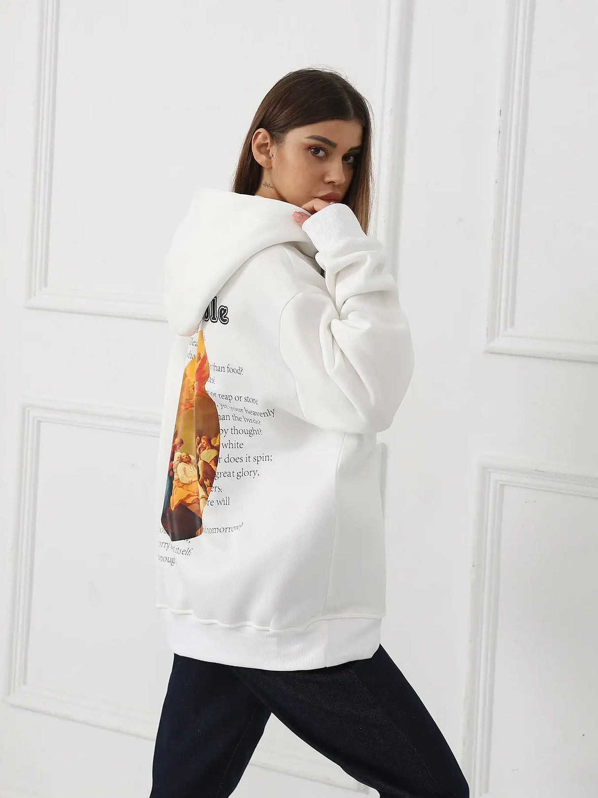 Women's Fashionable Casual Printed Long Sleeved Sweatshirt - Lootquake