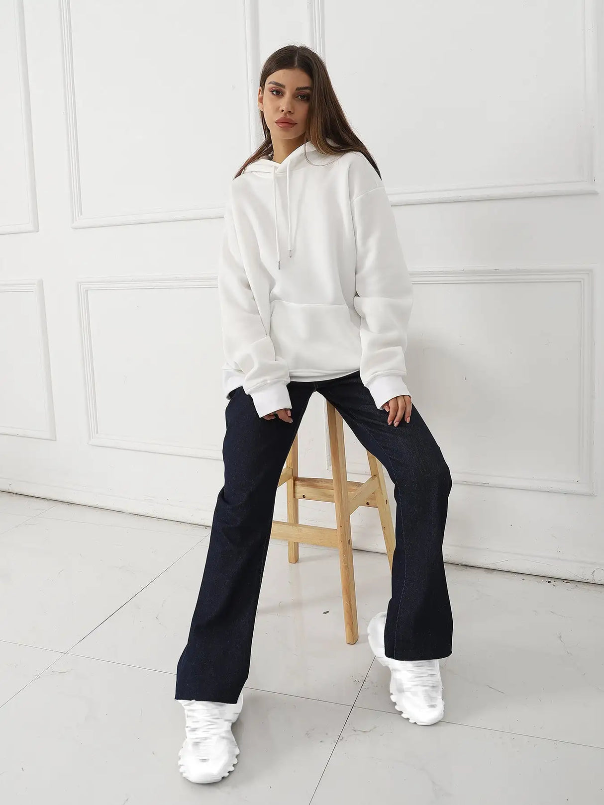 Women's Fashionable Casual Printed Long Sleeved Sweatshirt - Lootquake