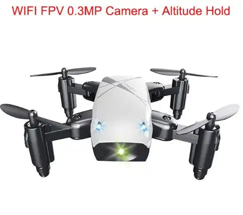 Micro Foldable RC Drone 3D Bearing Steering Wheel Remote Control Quadcopter Toys With Camera WiFi APP Control Helicopter Dron Kids Gift - Lootquake