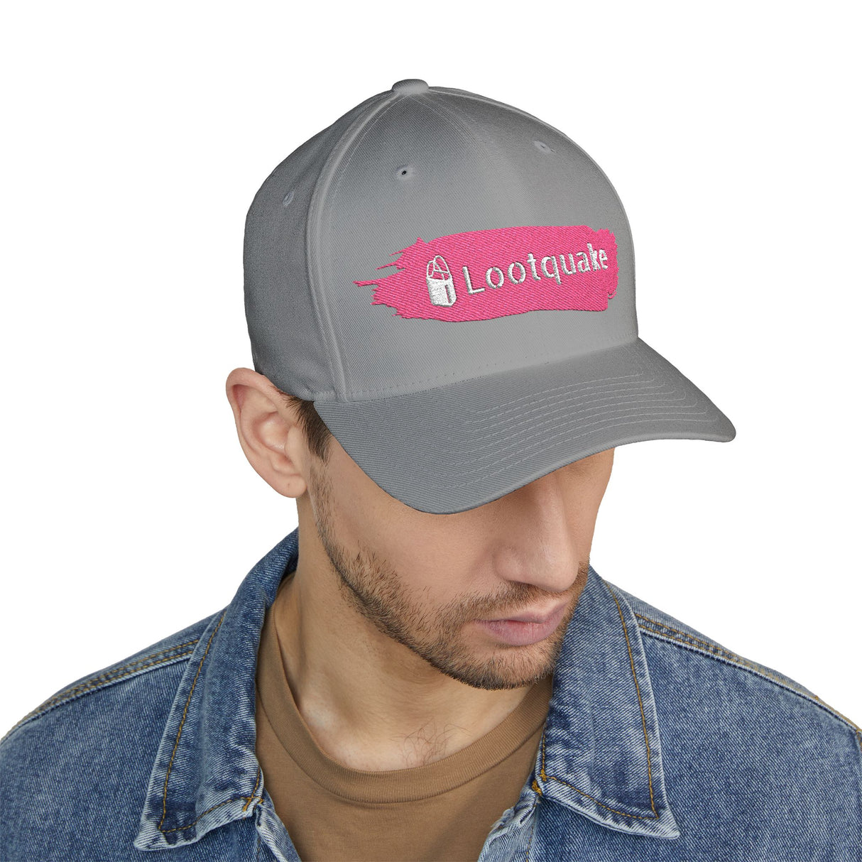 Embroidered Cap with Pink Lootquake Logo