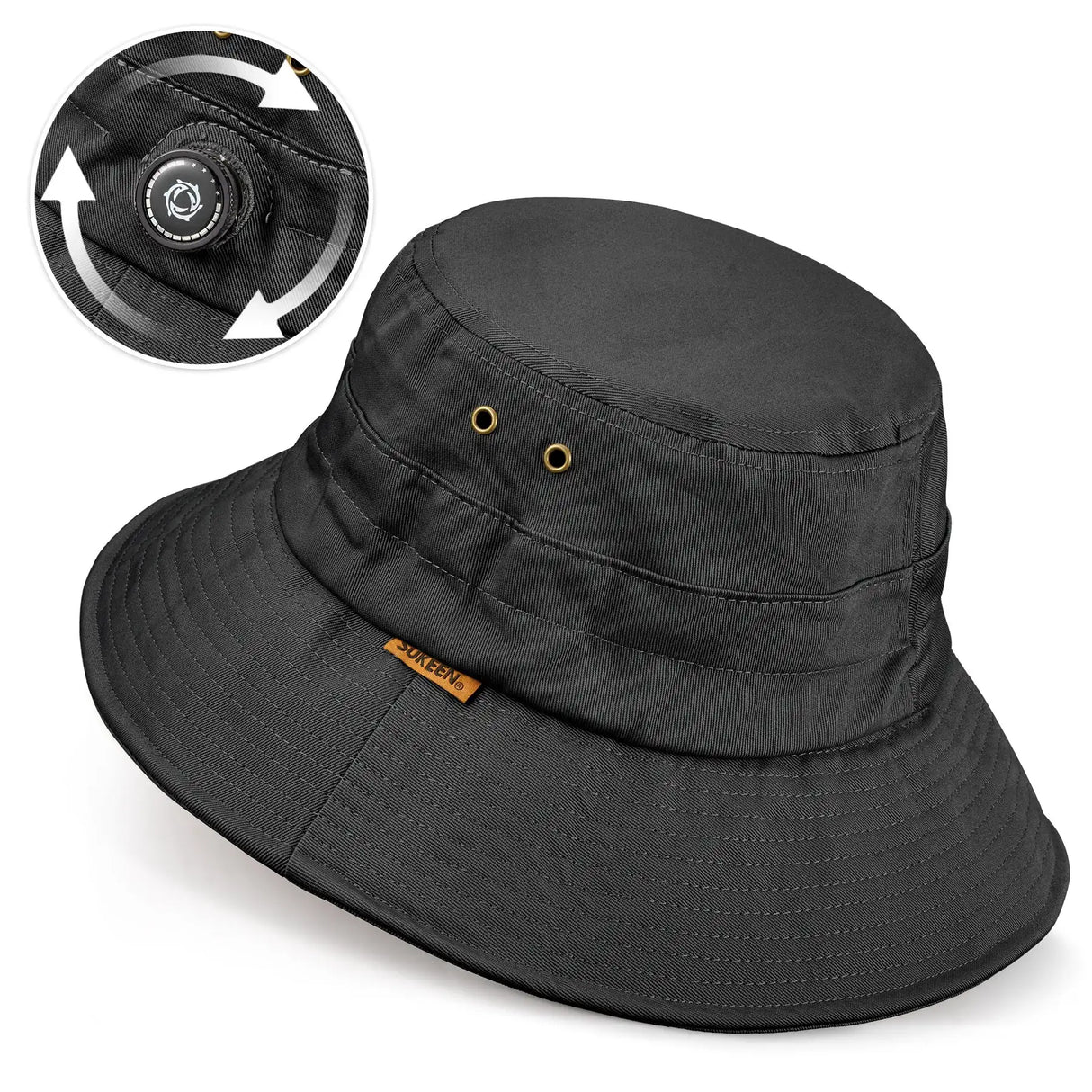 Cotton Bucket Hat For Men Women Adjustable Knob Sun Hat Wide Brim Fishing Hat For Walking Daily Outdoor - Lootquake