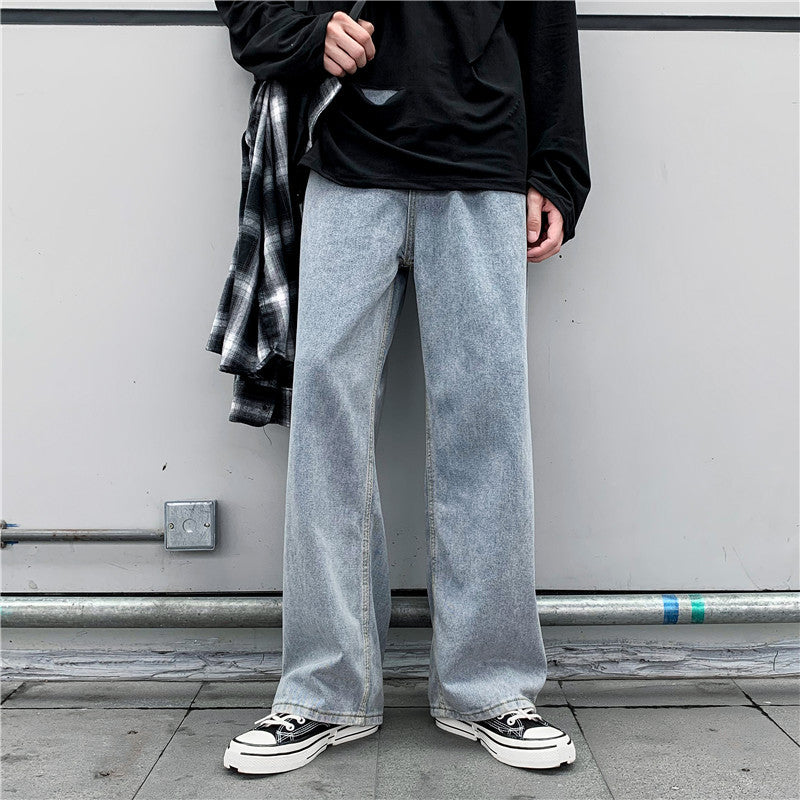 Denim Trousers Men's Korean-style Straight Loose Teen - Lootquake