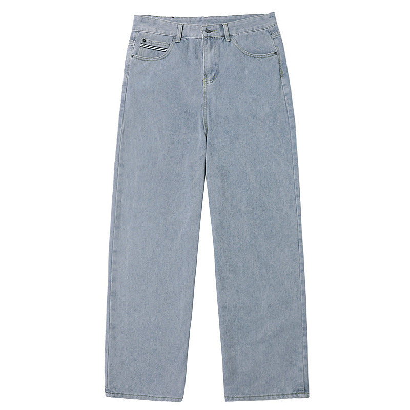 Denim Trousers Men's Korean-style Straight Loose Teen - Lootquake