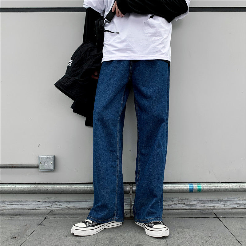 Denim Trousers Men's Korean-style Straight Loose Teen - Lootquake