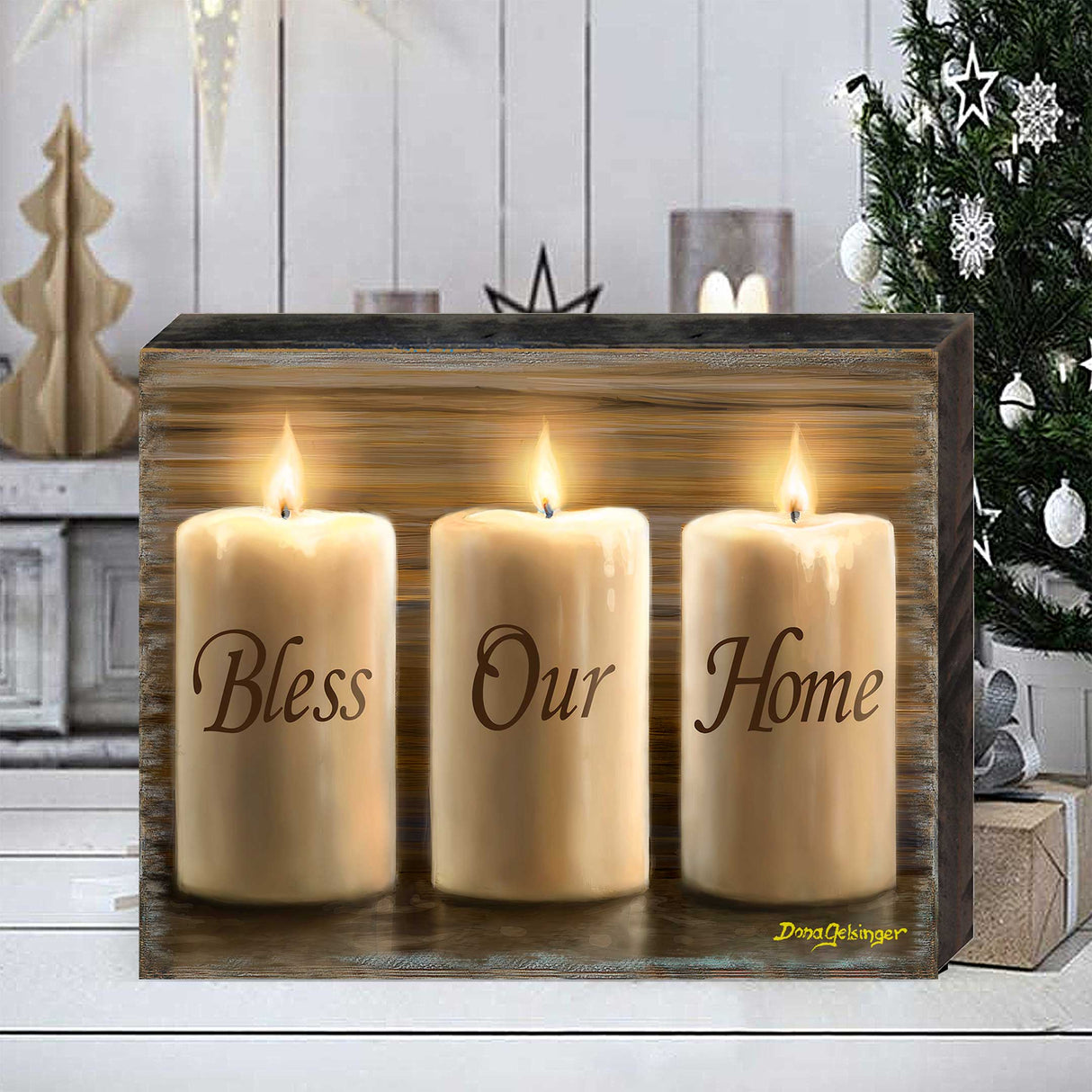 Bless Our Home Wall Art by D. Gelsinger - Nativity Holiday Decor - 95687B-DG