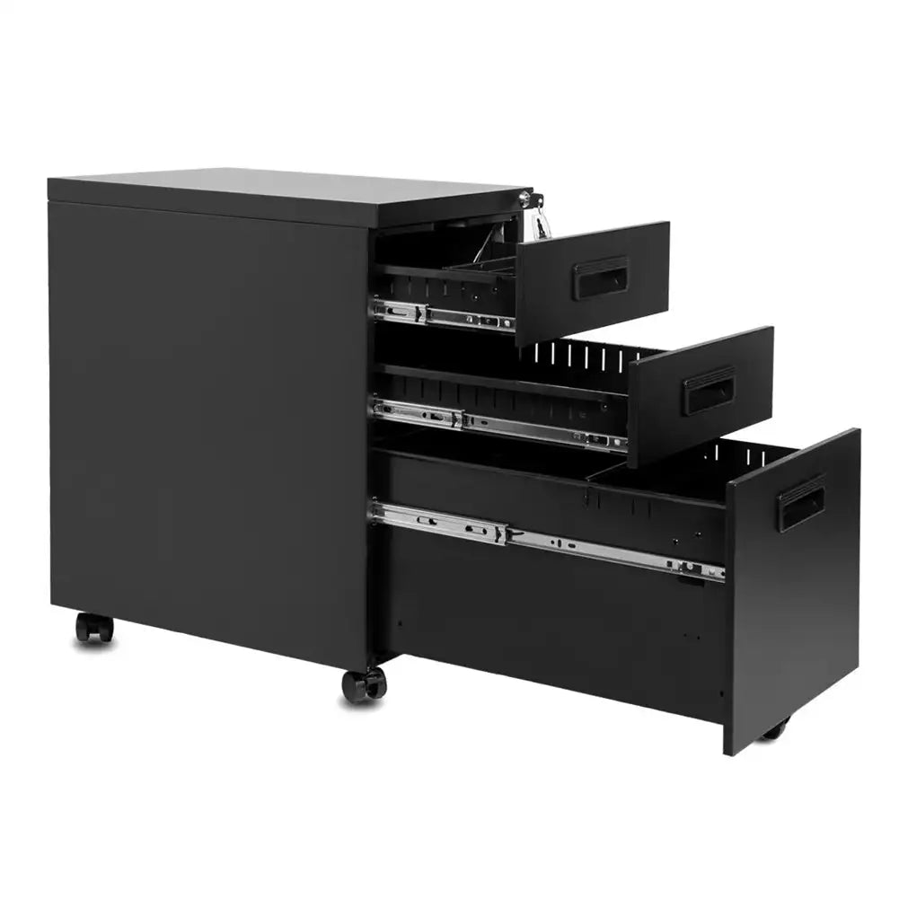 3-Drawer Mobile File Cabinet with Keys, 15.4 - Lootquake