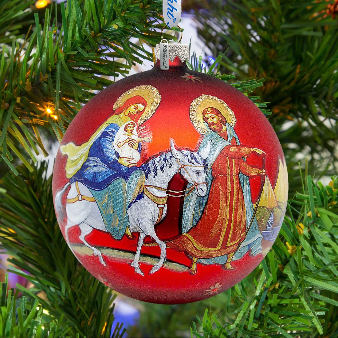 Nativity Ball Glass Ornament by G. DeBrekht - Nativity Holiday Decor - 73213