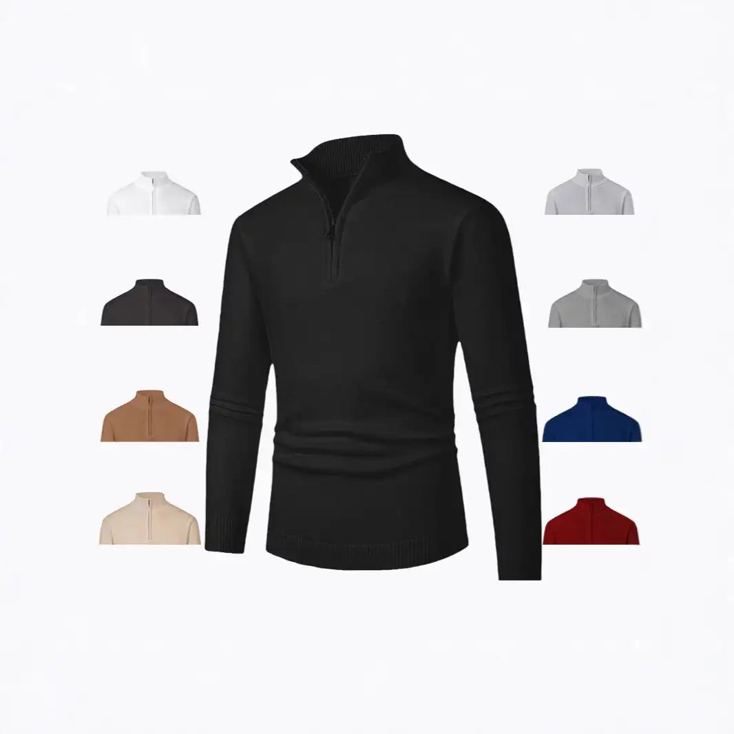 Fashion Trend Half Zipper Sweater - Lootquake