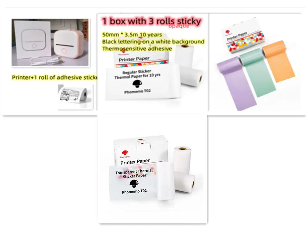 Mini-imprimante portable pour étudiants et amateurs, imprimante d'étiquettes thermique Bluetooth